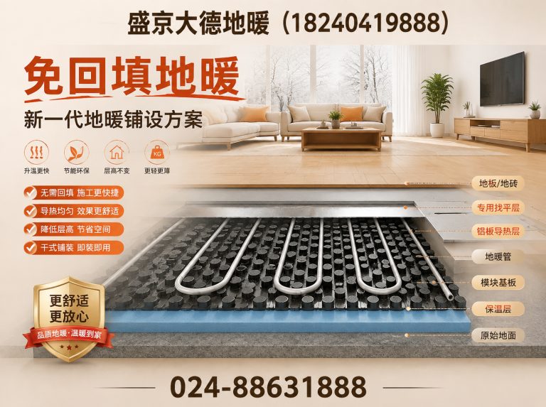 康平县免回填地暖展示图